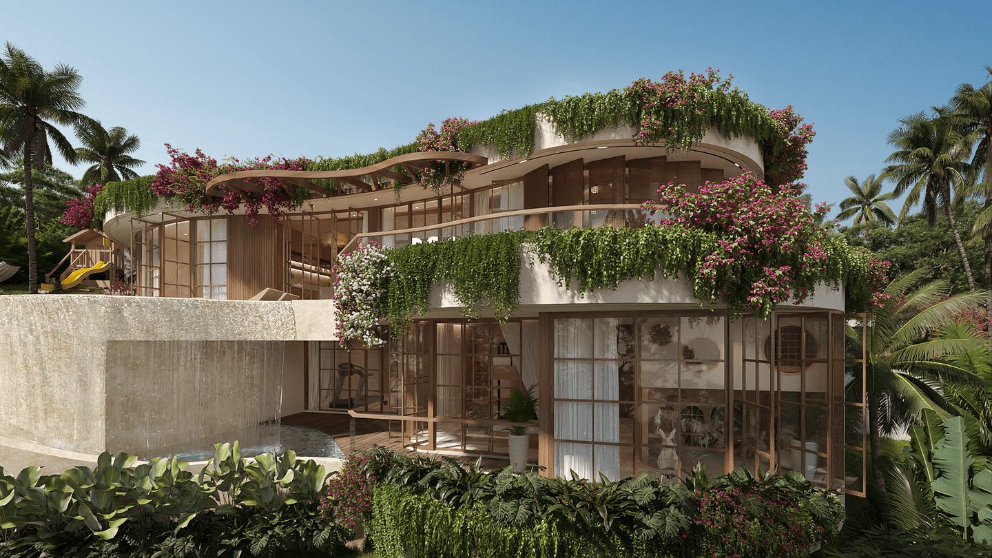 OFFPLAN OCEAN AND VALLEY VIEW 3 BEDROOM VILLA FOR SALE FREEHOLD IN LOMBOK BE-2326 
